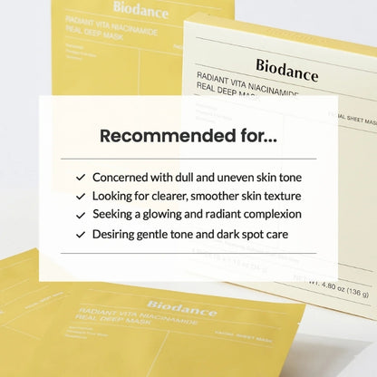 [Biodance] Radiant Vita Niacinamide Real Deep Mask